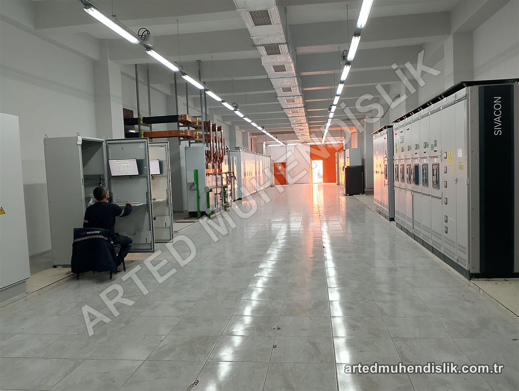 Work in an electrical panel room